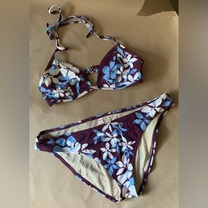 VS Purple, blue and white floral bikini